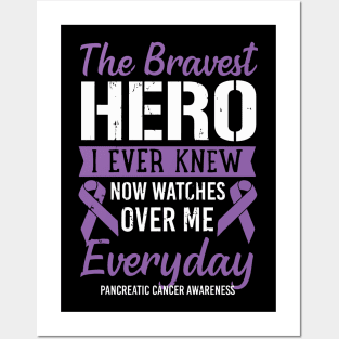 The Bravest Hero Pancreatic Cancer Awareness Posters and Art